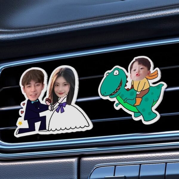 Set of 6 Customized photo car air outlet buckle - Image 3