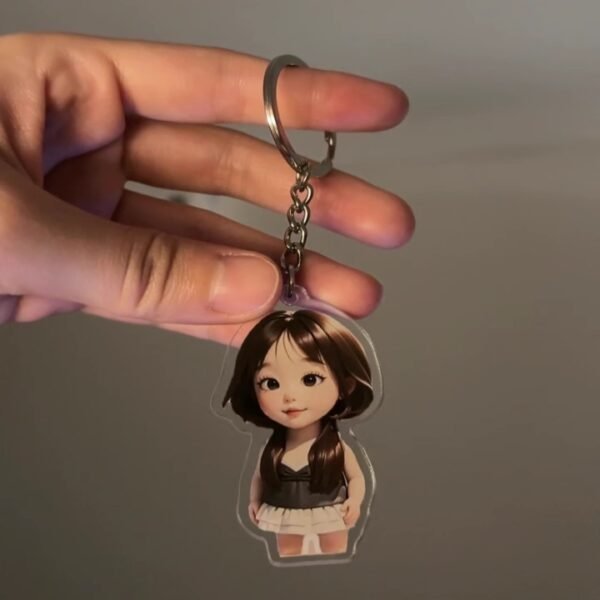 Set of 2 Customized photo keychain